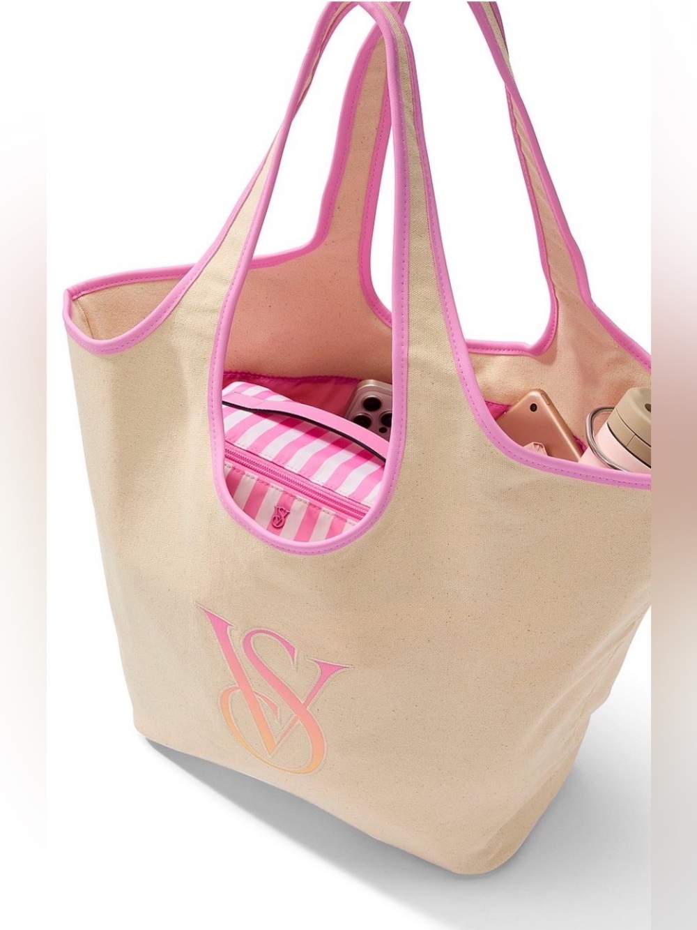 Victoria’s Secret VS Ombré Monogram Logo Tote Bag NEW